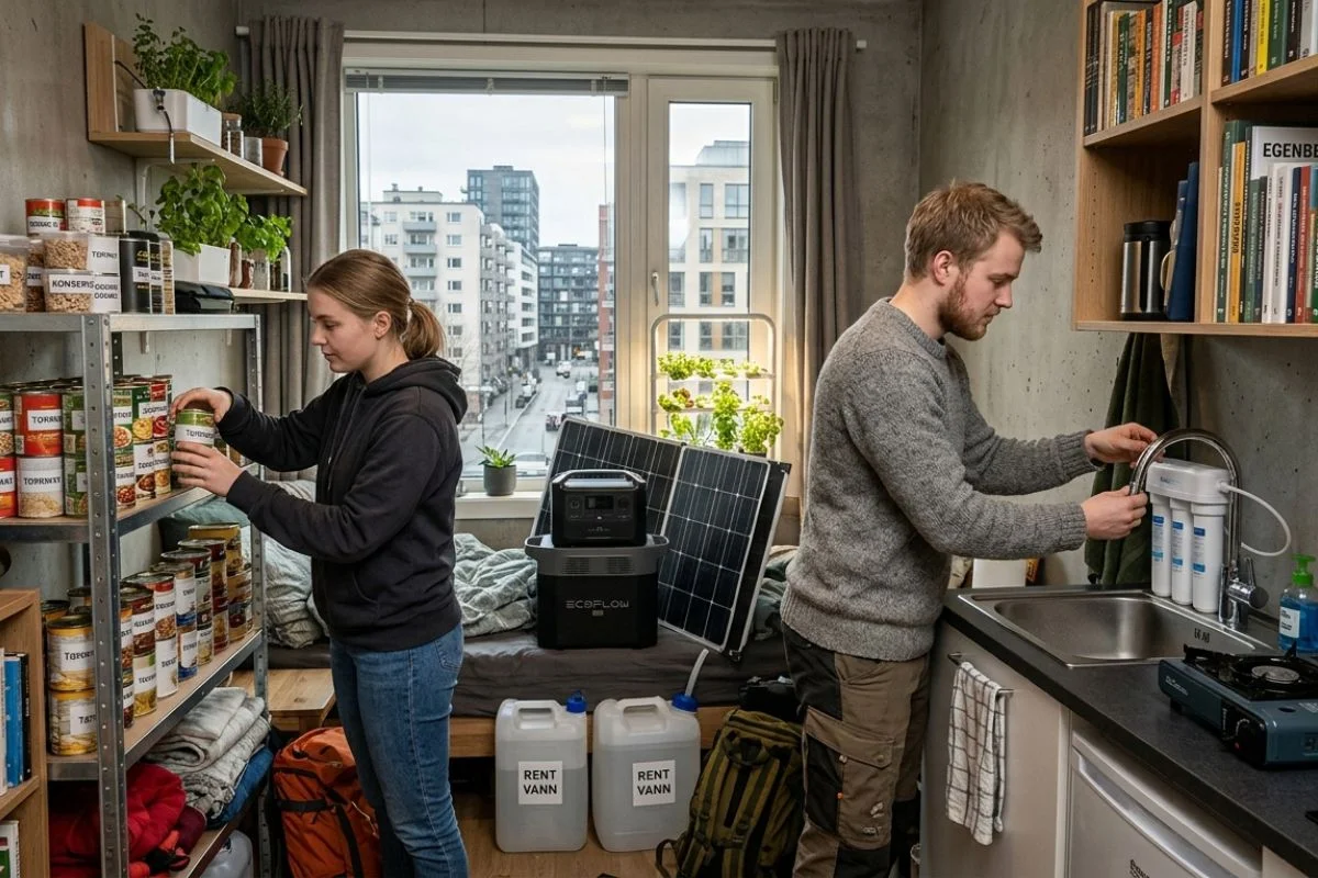 Urban ungdom rigger om leilighetene sine for krisetider