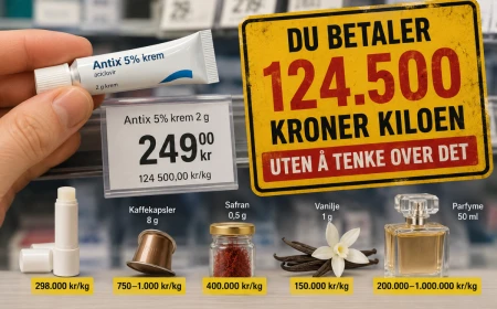 Du betaler 124.500 kroner kiloen- uten å tenke over det