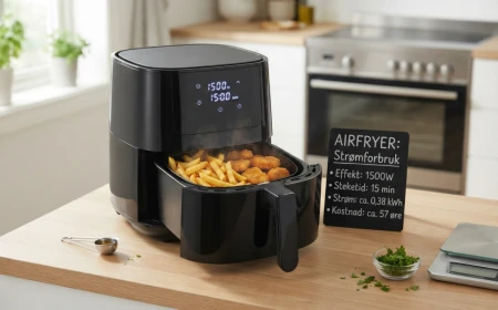 Hvor mye strøm bruker en airfryer?