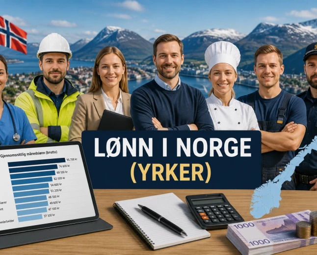 Lønnsnivå i Norge. En analyse av gjennomsnittlig inntekt